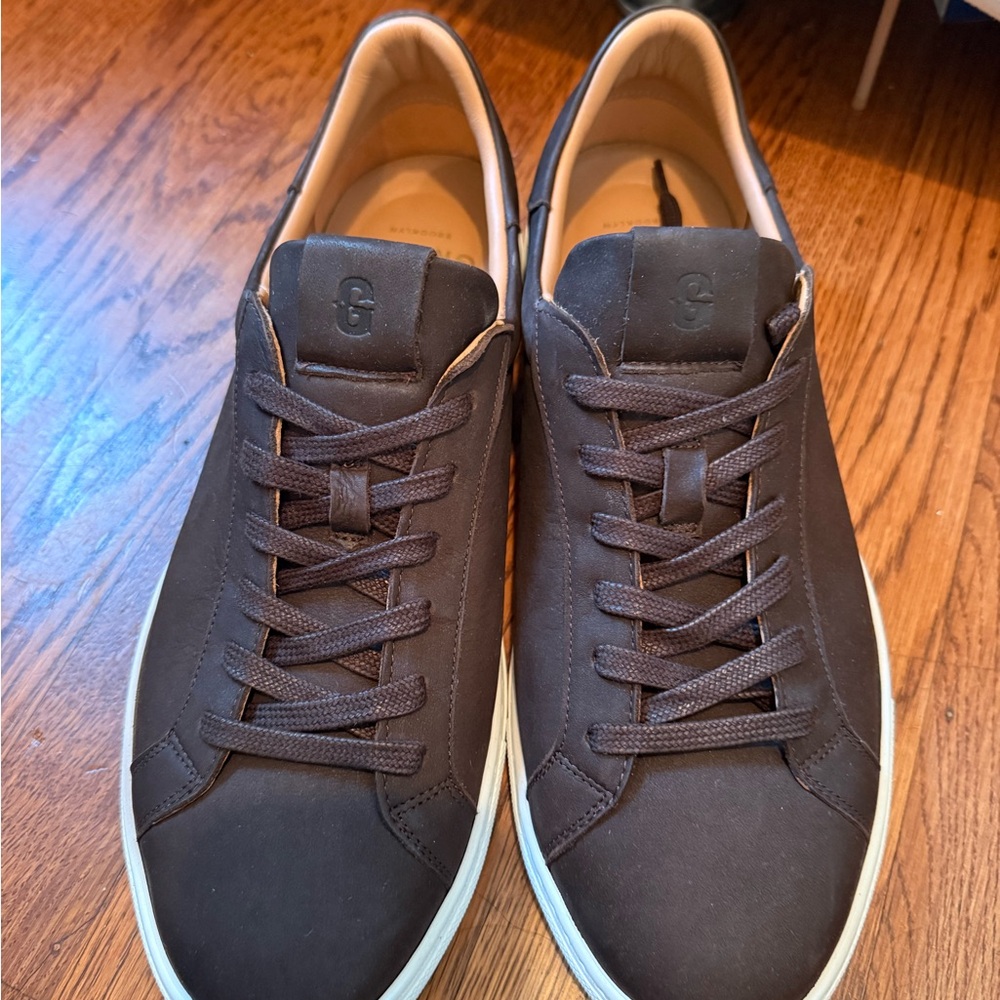 Men's Casual Low-Top Sneakers in Dark Brown - Greats